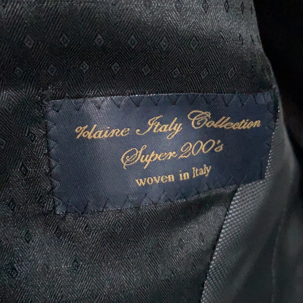 $1,295 3P Bespoke Custom Suede Collar Suit 48R - Picture 12 of 16